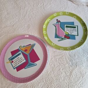 NWOT Retro MCM Design Cocktail Party Plate Set